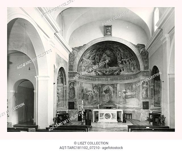 Umbria Perugia San Giacomo di Spoleto S. Giacomo, this is my Italy, the italian country of visual history, Interior views focus on the apse and side chapel...