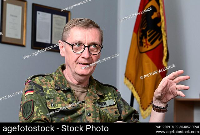 PRODUCTION - 16 August 2022, Baden-Wuerttemberg, Calw: Brigadier General Ansgar Meyer, commander of the Special Forces Command in Calw