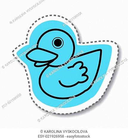 Blue duck twitter sticker