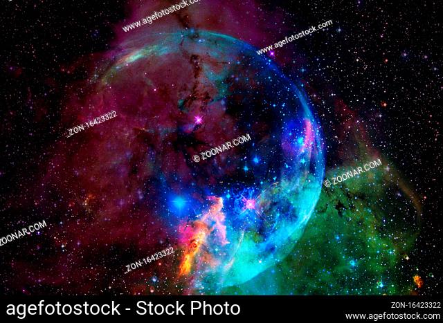 Nebula, cluster of stars in deep space. Science fiction art. Elements of this image furnished by NASA