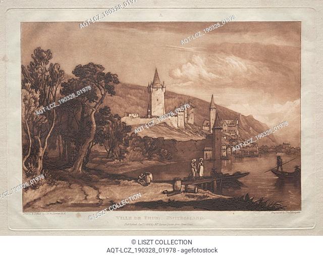 Ville de Thun. Joseph Mallord William Turner (British, 1775-1851). Etching and mezzotint