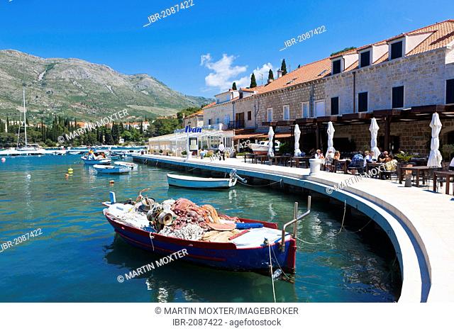 Harbour and historic centre of Cavtat, central Dalmatia, Dalmatia, Adriatic coast, Croatia, Europe, PublicGround