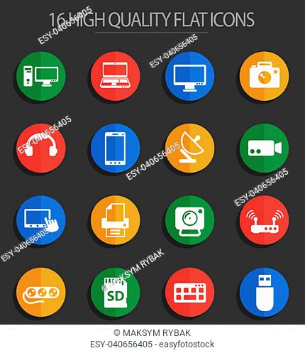 devices vector icons for web and user interface design