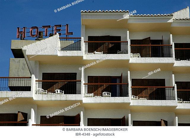 Hotel front in Altea, Costa Blanca, Spain, Architecture, House