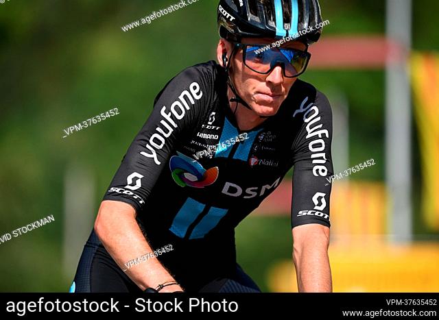 French Romain Bardet of Team DSM pictured during stage sixteen of the Tour de France cycling race, from Carcassonne to Foix (179km), France