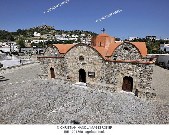 Church Kimisis tis Theotokou, Asklipio, Rhodes, Greece, Europe