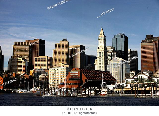 View of Boston Harbor, Boston, Massachusetts, USA