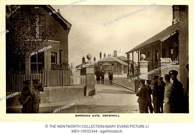 World War Two Barracks Gate, Crownhill, Plymouth, near Derriford, Devon, England