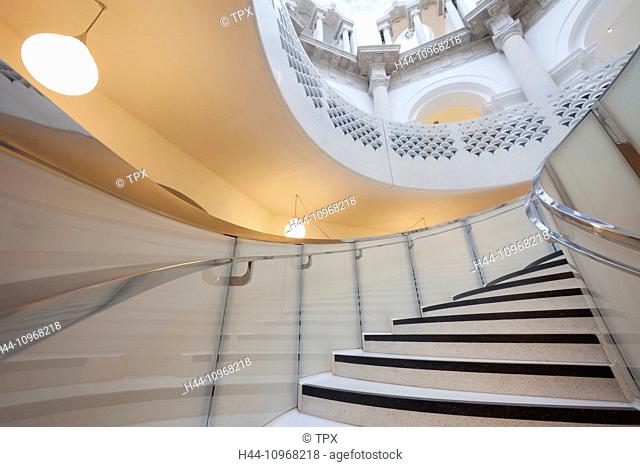 England, Europe, London, Tate Britain, The Main Foyer Spiral Staircase