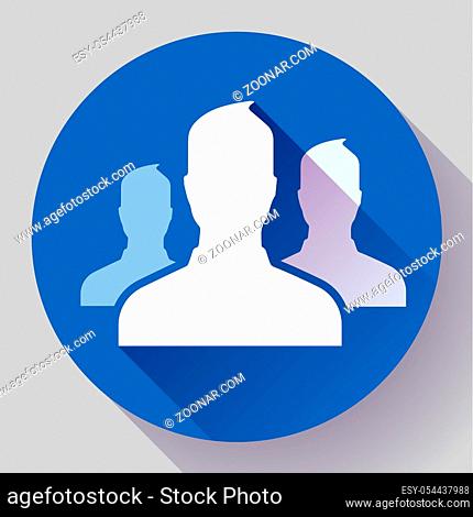 Group of people icon. Flat design style