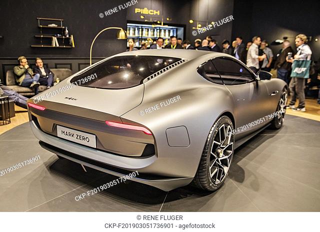 All-electric GT Piech Mark Zero was presented at the 2019 Geneva International Motor Show on Tuesday, March 5th, 2019. (CTK Photo/Rene Fluger)