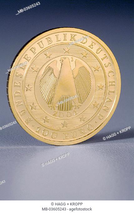 100 Euro Goldmünze, year 2002, lapel