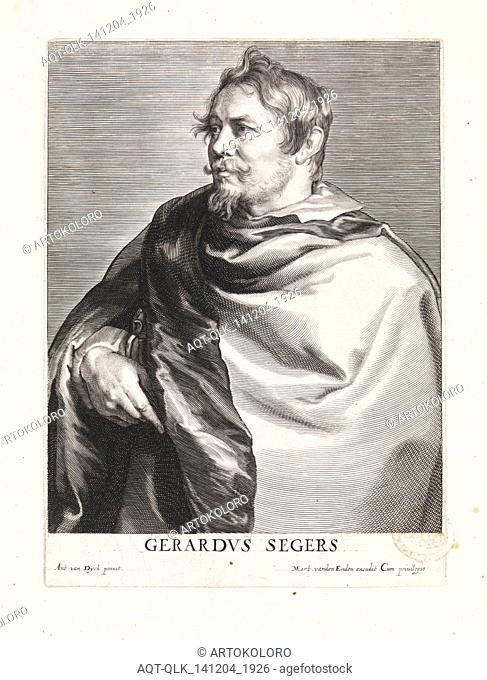 Portrait of the painter Gerard Seghers, Paulus Pontius, Martinus van den Enden