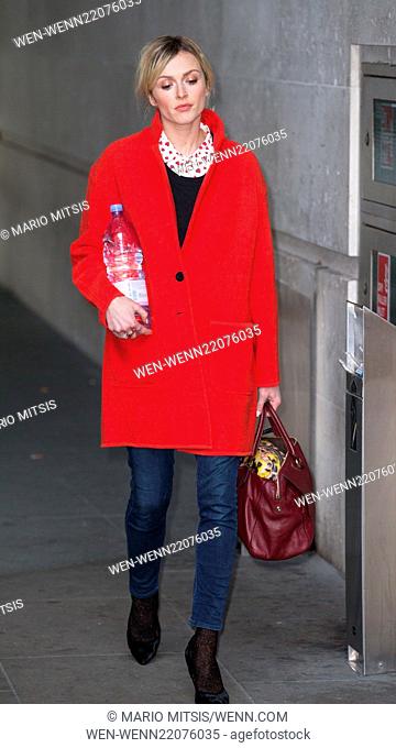 Fearne Cotton leaving the BBC studios at Portland Place after hosting her morning show 'Live Lounge' on Radio 1 Featuring: Fearne Cotton Where: London