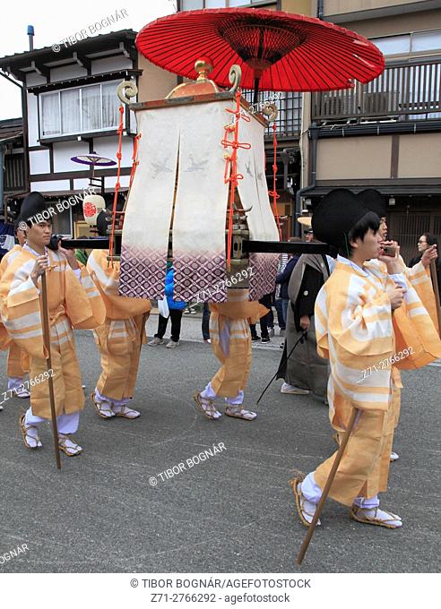 Japan, Gifu, Takayama, festival, procession, people,