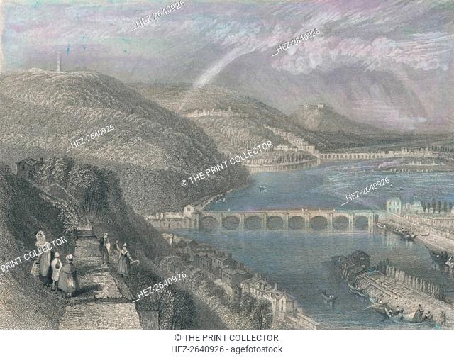'Bridge of St. Cloud from Sevres', 1835. Artist: S Fisher