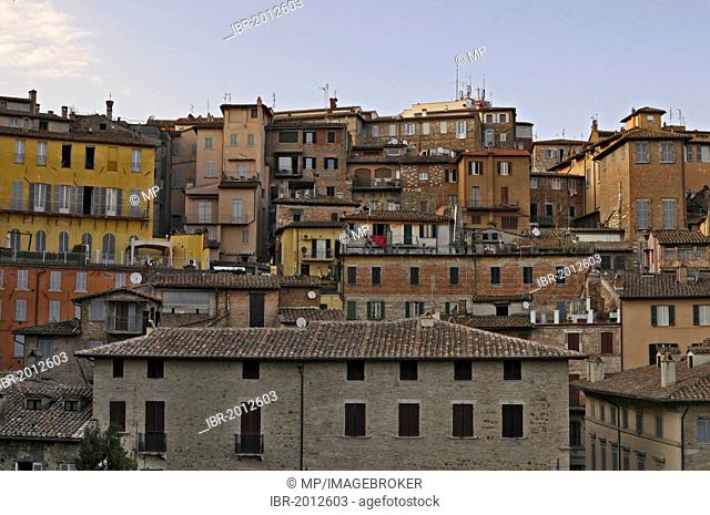 Houses in Perugia, Umbria, Italy, Europe