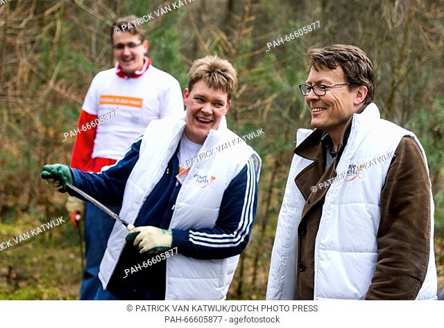 Dutch Royals at NL Doet voluntary day at the Princess Maxima horse riding school in Den Dolder, The Netherlands, 11 March 2016