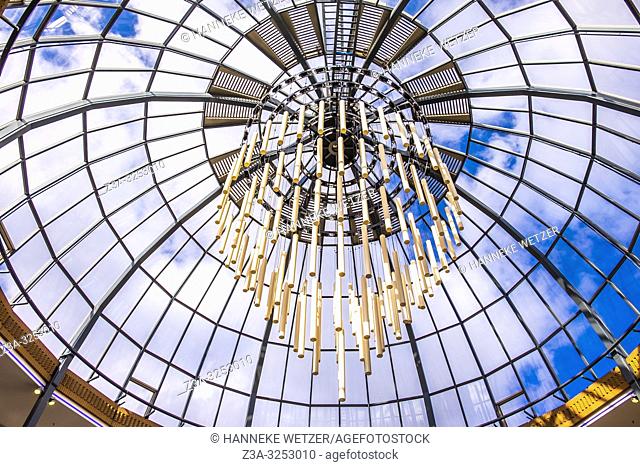 Glass ceiling with monumental lighting in Eindhoven, The Netherlands, Europe