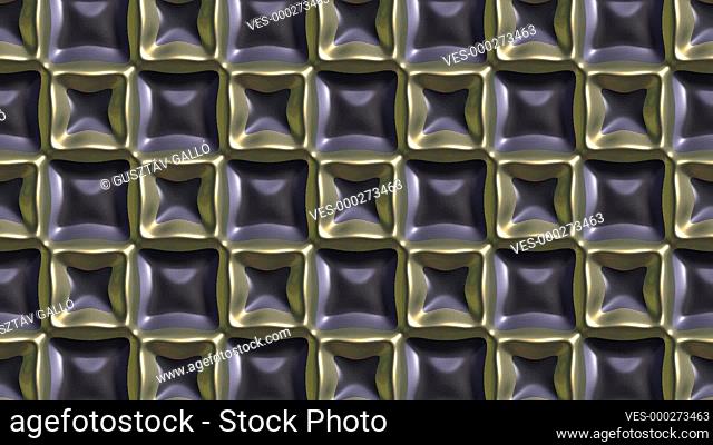 3d abstract metal golden background animation of seamless loop