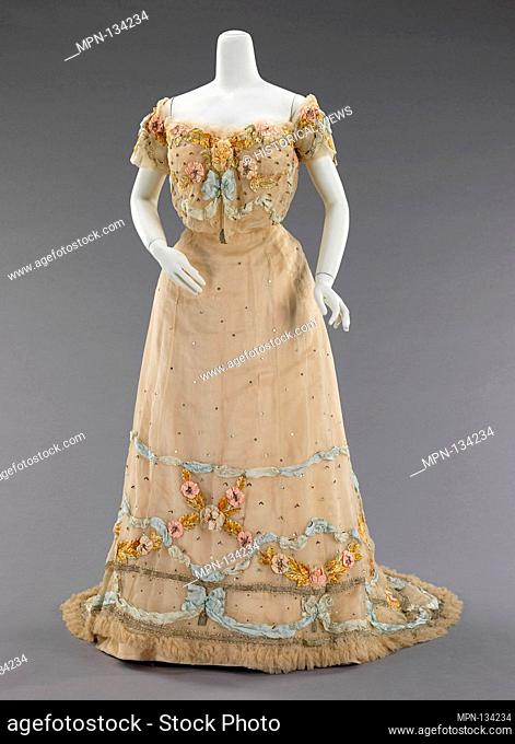 Ball gown. Designer: Jacques Doucet (French, Paris 1853-1929 Paris); Date: ca. 1902; Culture: French; Medium: silk, metal