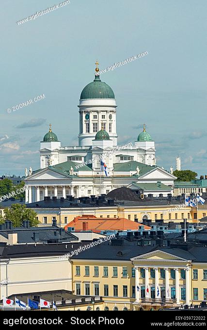 Cathedral of the Diocese of Helsinki, finnish Evangelical Lutheran church, located in the neighborhood of Kruununhaka in Helsinki, Finland