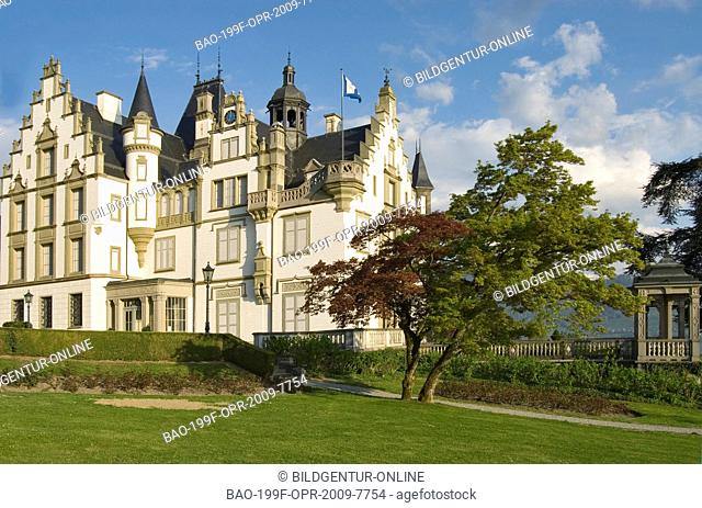 Image of the Schloss Meggen, a castle overlooking Lake Lucerne at the Meggenhorn near Lucerne in Switzerland