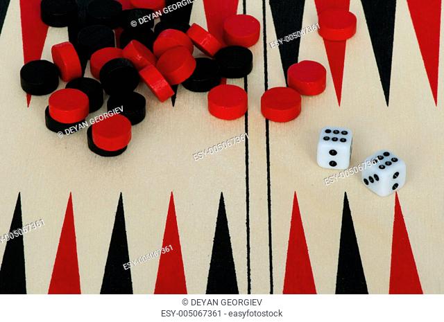 Backgammon and dices