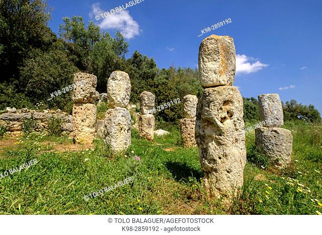 Son Corró , yacimiento arqueológico, datado en la época postalayótica (s. V-II A. c), Costitx, isla de Mallorca, balearic islands, spain