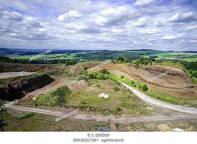 lava sand quarrying, Germany, Rhineland-Palatinate, Naturpark Vulkaneifel