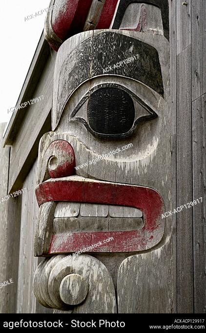 Details from Ts'aahl, by Garner Moody, Haida Heritage Centre at Kay Llnagaay, Skidegate, Haida Gwaii, Formerly known as Queen Charlotte Islands