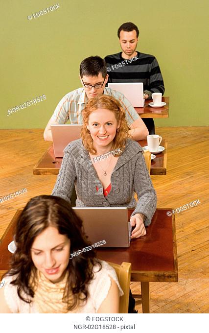 Woman Getting Excited Over Laptop