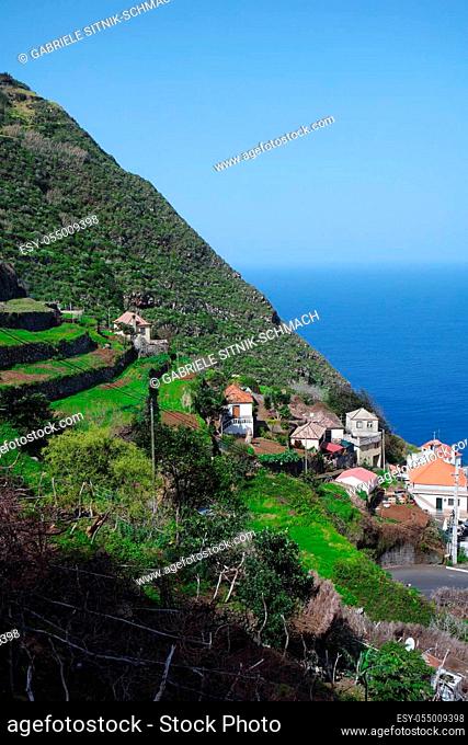Village on the mountain slope, Madeira