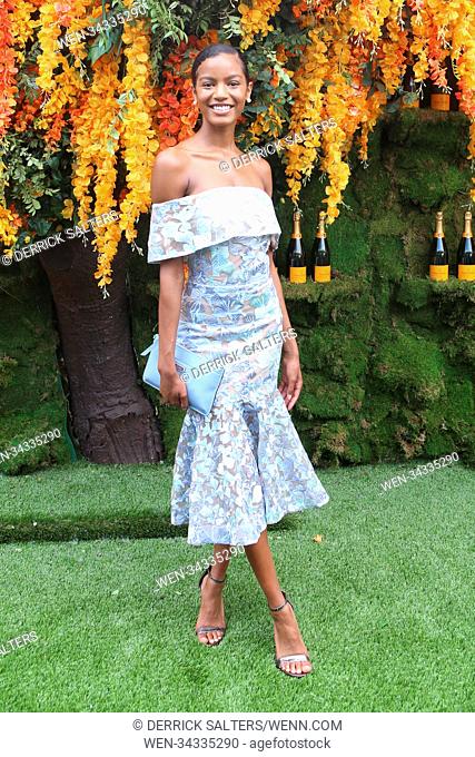 11th Annual Veuve Clicquot Polo Classic at Liberty State Park in Jersey City, New Jersey. Featuring: Ebonee Davis Where: Jersey City, New Jersey