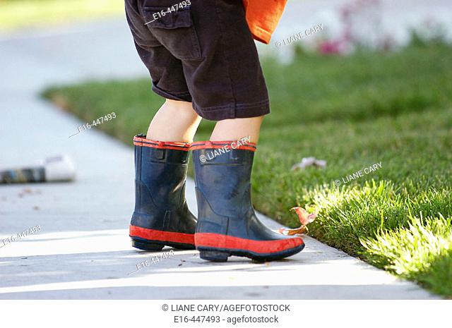 toddler in boots