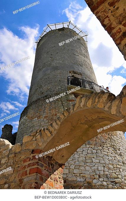 Ruins of the Gothic-Renaissance Castle of the Bishops of Cracow built in the years 1326-1347. Ilza, Masovian Voivodeship, Poland