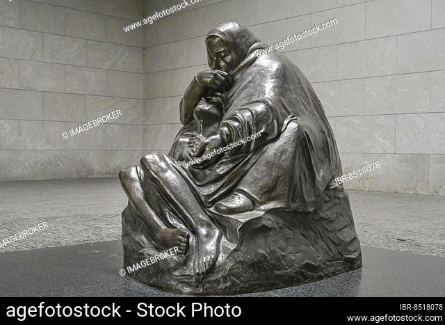 Mother with dead son, sculpture by Käthe Kollwitz, interior, Alte Wache, Unter den Linden, Mitte, Berlin, Germany, Europe