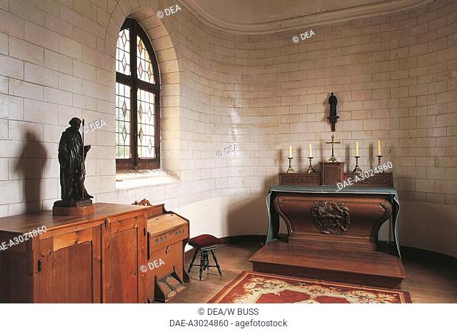 France - Nord-Pas-de-Calais - Wisques. Abbey de St-Paul Castle. Interior
