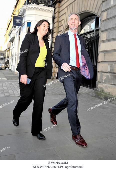 The leaders of the four main political parties in Scotland arrive for the TV debate hosted by Scottish Television at the Assembly Rooms in George Street in...
