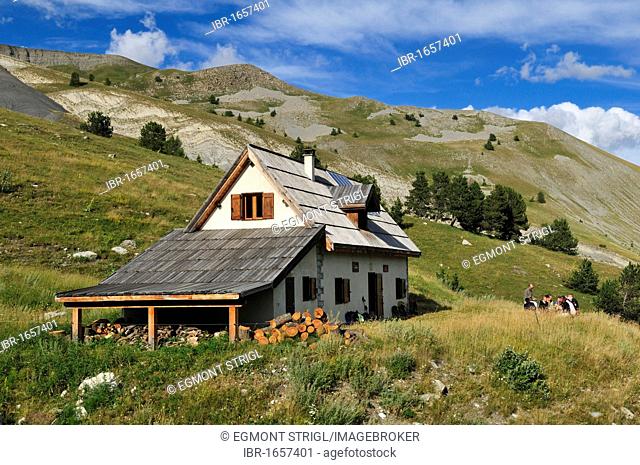 ONF or National Forests Office mountain hut, Cabane de Couosto, Haute Verdon mountains, Alpes-de-Haute-Provence, Region Provence-Alpes-Côte d'Azur, France
