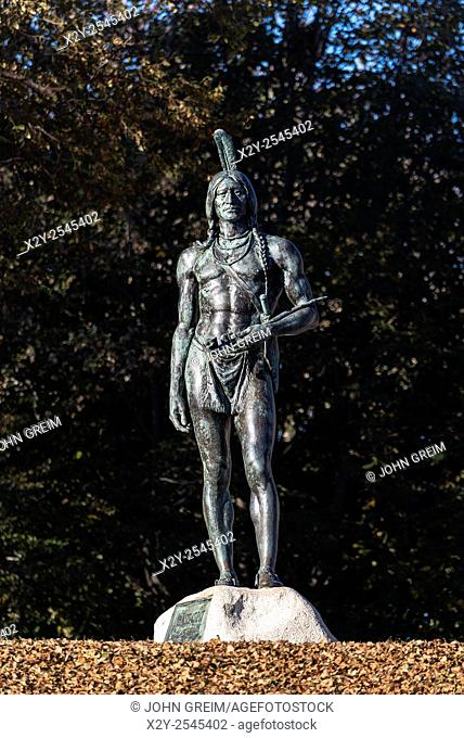 The Great Sachem is the native American from the Wampanoag nation who helped the first pilgrims who landed in Plymouth, Massachusetts, USA