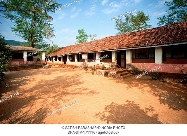 Village school at Rajwadi , Sangmeshwar , Ratnagiri , Maharashtra , India