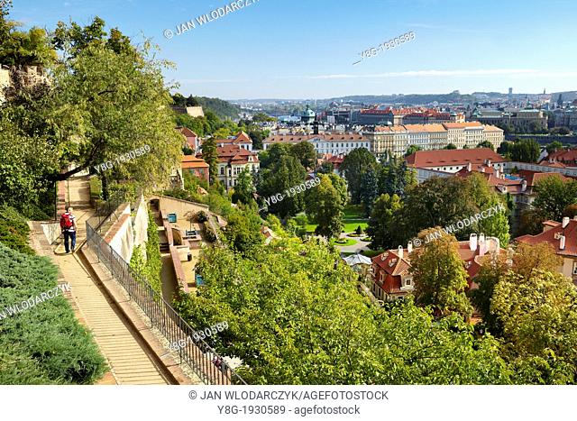 Hradcany area - the gardens of Royal Castle, Prague, Czech Republic, Europe