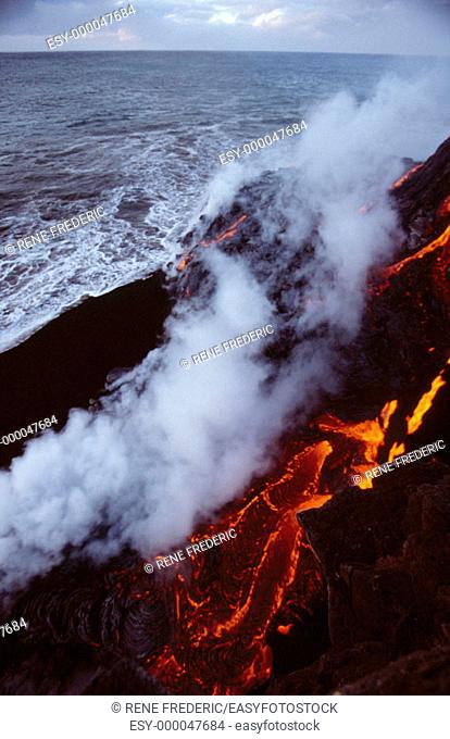 Pu'uO' Eruption of Kilauea. Hawaii Volcano National Park. Big Island. Hawaii