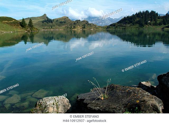 Switzerland, Europe, Obwalden, Engelberg, Trübsee, lake, mountain lake, mountains, scenery