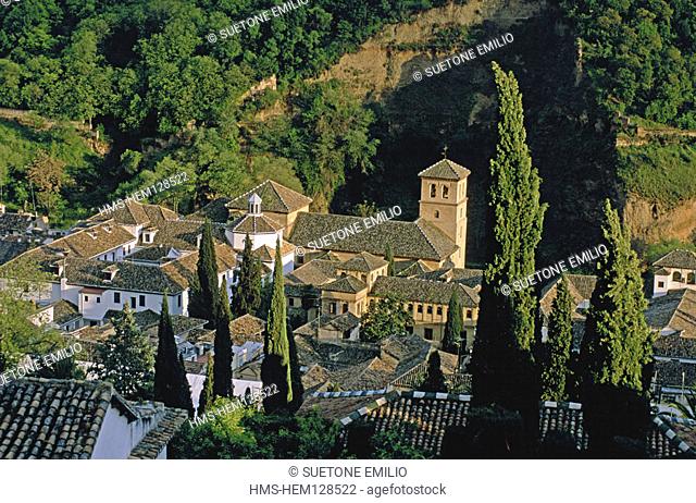 Spain, Andalusia, Granada, houses of Albaycin District