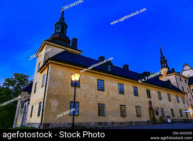 Tyreso, Sweden The facade of the Tyreso Palace grounds at sunset, built in 1636