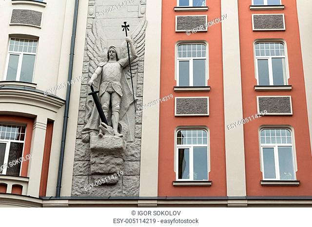 facade of the old building in Riga
