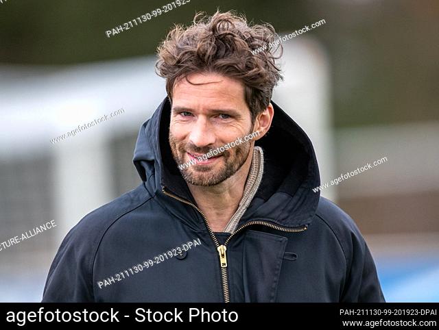 30 November 2021, Berlin: Arne Friedrich, Hertha BSC's sporting director, smiles during Hertha BSC's first training session after taking over from coach Korkut