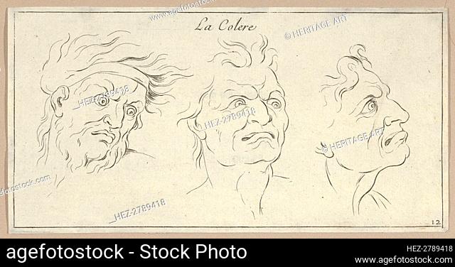 Le Colère (from Caractères des passions, gravés sur les desseins de l'illustre Monsie.., 1695-1720. Creator: Sébastien Le Clerc the Younger